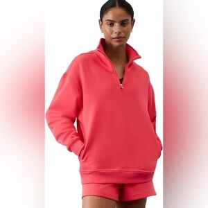 Athleta Fleece Half-Zip Sweatshirt